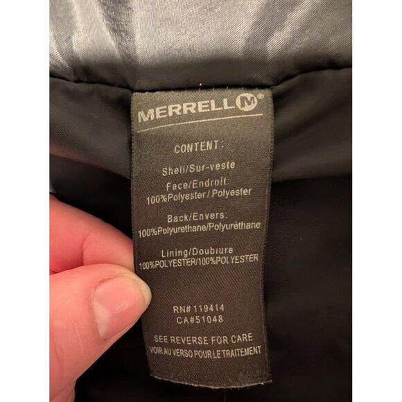 Merrell women's size small opti-shell gray black thigh length rain jacket - Picture 6 of 12